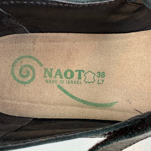 Naot Kirei Distressed Leather Mary Jane Slip-On Comfort Flats Women's Size 7 - Picture 7 of 8